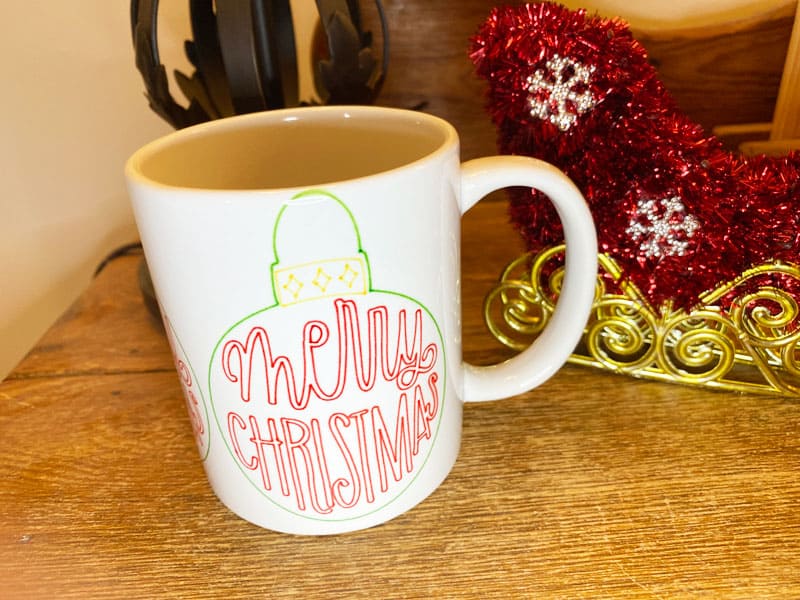 The mug is ready for you to enjoy on Christmas morning.
