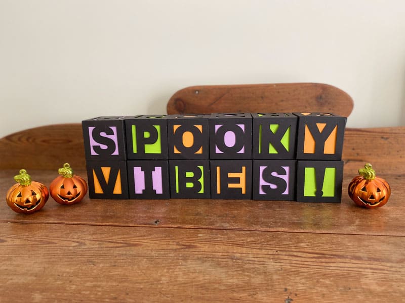 Spooky Vibes Alphabet Letter Cubes