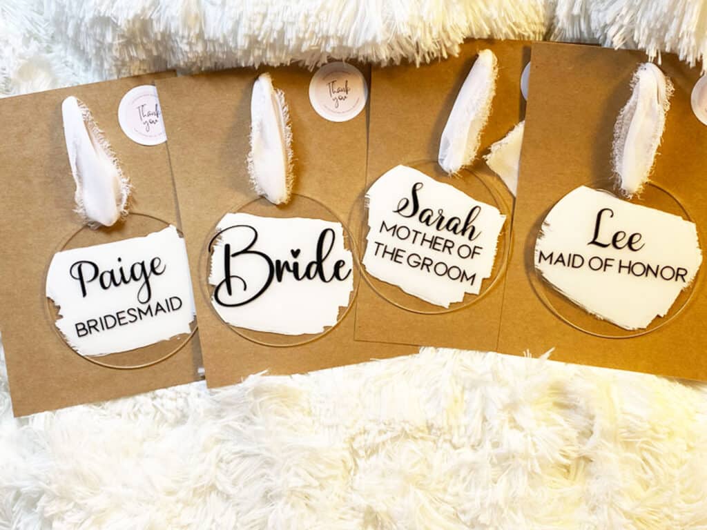 Bridal Wedding Party Hanger Discs